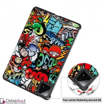 Dirbtinės odos atverčiamas dėklas - Grafiti (Xiaomi Pad 7/Pad 7 Pro/Pad 8/Pad 8 Pro) Dirbtinės odos atverčiamas dėklas - Grafiti (Xiaomi Pad 7/Pad 7 Pro/Pad 8/Pad 8 Pro)